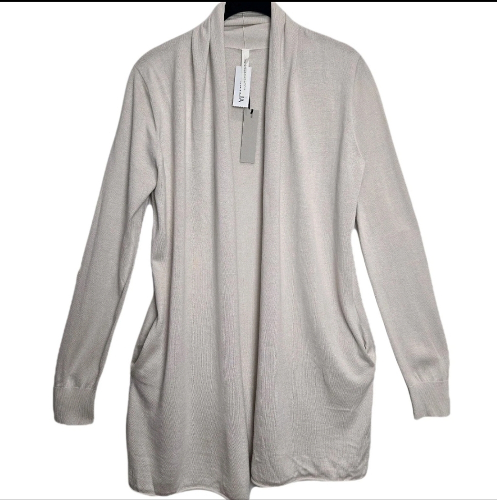 Aritzia Babaton Ethos Cardigan Sweater Silk Cashme Pockets Medium